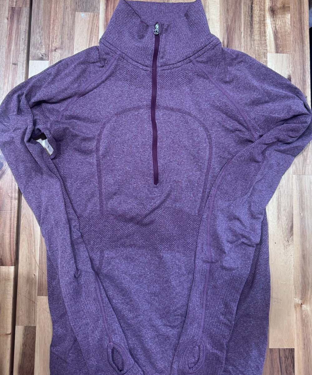 Lululemon Swiftly Tech 1/2 Zip Pullover Long Sleeve Turtleneck Heathered SZ 6